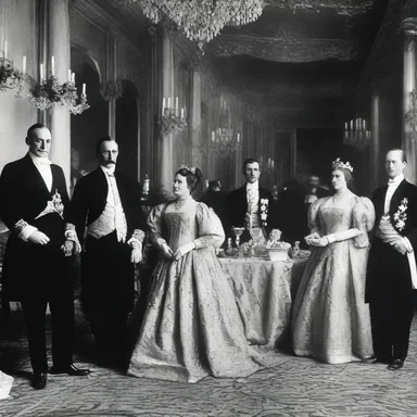During the historical royal banquet, the well-mannered nobles followed strict etiquette rules to demonstrate their high social status and sophistication.