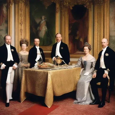 During the historical royal banquet, the well-mannered nobles followed strict etiquette rules to demonstrate their high social status and sophistication.