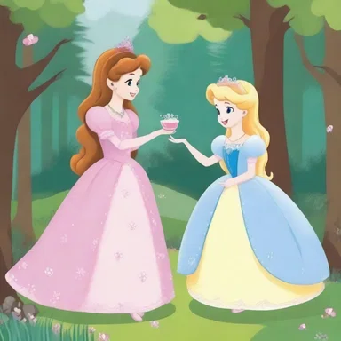 In the magical kingdom, the well-mannered princess always greeted the other creatures with a courteous curtsy.