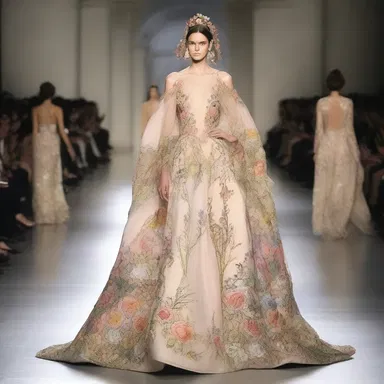 The designer's latest collection was presented on the runway with spectacularly elaborate and exquisitely designed garments.