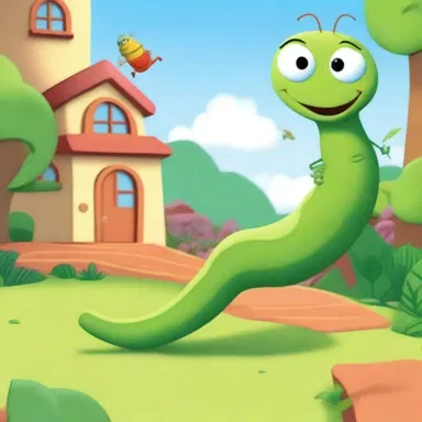 In the animated show, the inchworm character would stretch itself out to measure distances and help the other characters in their adventures.