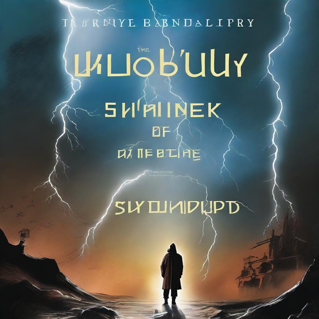 A high-quality digital art image illustrating the book cover for the short story 'The Sound of Thunder' by Ray Bradbury