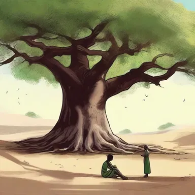 In the novel, the protagonist finds solace under the shade of a sandarac tree, symbolizing strength and resilience.