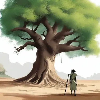 In the novel, the protagonist finds solace under the shade of a sandarac tree, symbolizing strength and resilience.