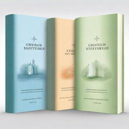 A set of high-quality digital art renderings of book covers, each one presenting a different design concept while maintaining the same subtle and calming color palette