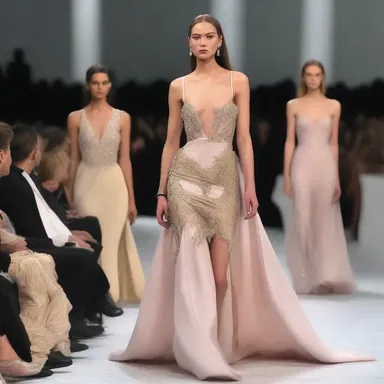 She attended the glamorous fashion show, but the sleepless night left her logy and unable to fully appreciate the designer's collection.