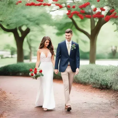 As they strolled through the park, he surprised her with a bouquet of beautiful ivy geraniums, symbolizing their blossoming love.