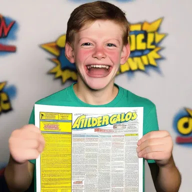 After winning the national comic book competition, Joe couldn't contain his excitement and was on cloud nine for weeks.