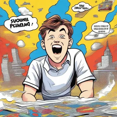 After winning the national comic book competition, Joe couldn't contain his excitement and was on cloud nine for weeks.