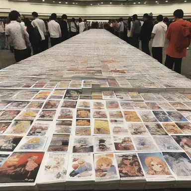 The convention had a variety of low-cost merchandise available for anime enthusiasts.