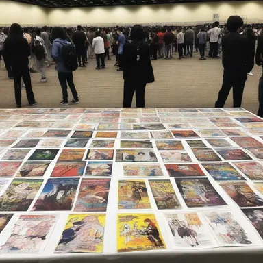 The convention had a variety of low-cost merchandise available for anime enthusiasts.