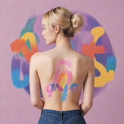 Anime-style character with a colorful design, featuring the name 'Ino' artistically written on its back.