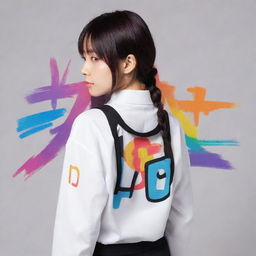 Anime-style character with a colorful design, featuring the name 'Ino' artistically written on its back.