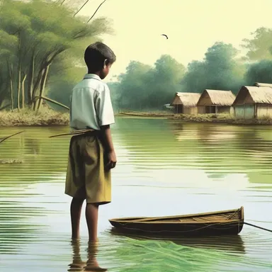 In the novel, the protagonist reminisces about his childhood spent fishing for sparling in the rivers of his village.