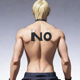 Cool anime-style male character with the name 'Ino' written on his back.