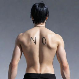 Cool anime-style male character with the name 'Ino' written on his back.