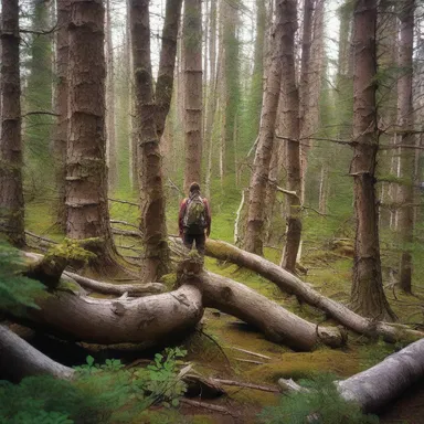 As the hiker ventured deeper into the dense forest, she couldn't shake the feeling of being watched by ancient spirits lurking among the twisted branches of the whitebark pine trees.