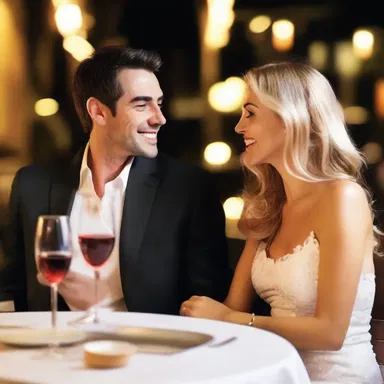 The couple decided to split the bill equally on their romantic date.