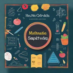 An appealing high-quality digital art cover for the book "Mathematics Simplified: A Guide for Every Grade Level