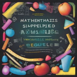 An appealing high-quality digital art cover for the book "Mathematics Simplified: A Guide for Every Grade Level