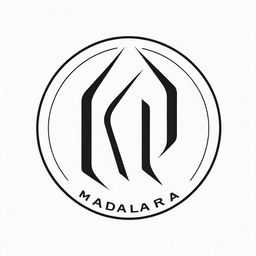 A professional logo with the name 'MADARA GRAPH'. The logo should have white background and black text, encompassing an anime-style design.