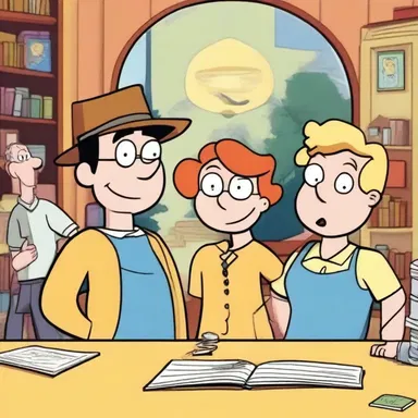 The characters in the cartoon show worked together in an endeavor to solve a mystery.
