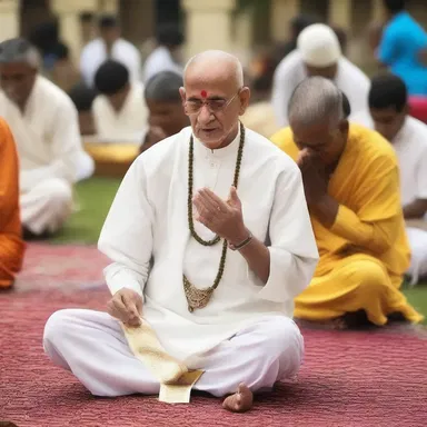 Through fasting and prayer, the devotees made an endeavor to deepen their spiritual connection.