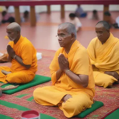 Through fasting and prayer, the devotees made an endeavor to deepen their spiritual connection.