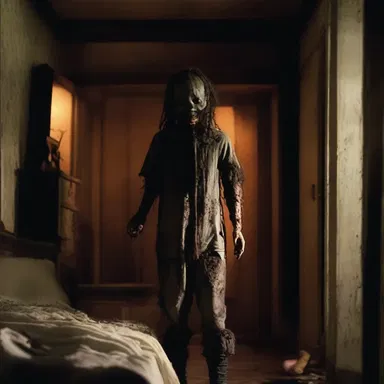 The main character in the movie endeavored to survive the night in the haunted house.