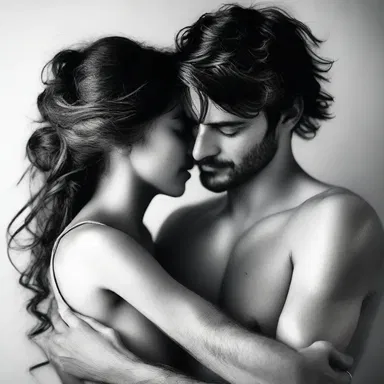 She wreathe her arms around him, embracing him tightly and cherishing the moment.