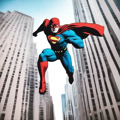 The superhero wreathe through the city, effortlessly maneuvering through the tall buildings.