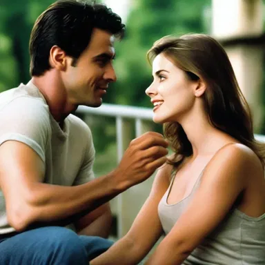 In the romantic movie, the protagonist decides to resile from his original belief in casual relationships and commits to a monogamous relationship.