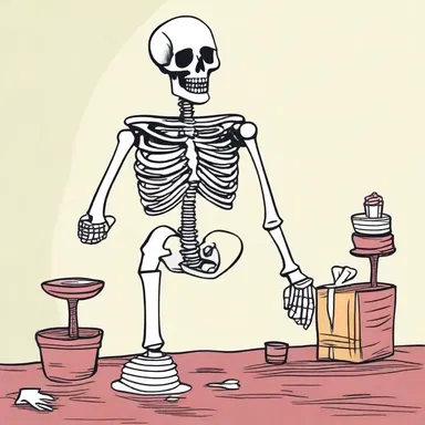 Why did the skeleton resile from his promise to attend the party? Because he had no guts!