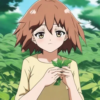 In the anime series, the character used a carminative herb to relieve their gas and discomfort.