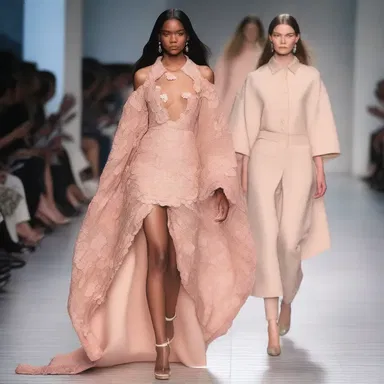 The designer used carminative fabrics that allowed for movement and comfort in the fashion collection.