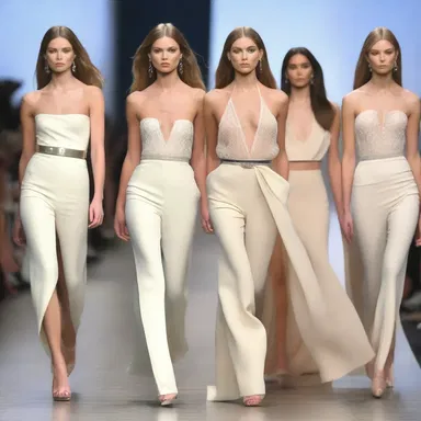 The models walked down the runway wearing elegant gowns and glamorous suits, showcasing the latest fashion trends of Vanity Fair.