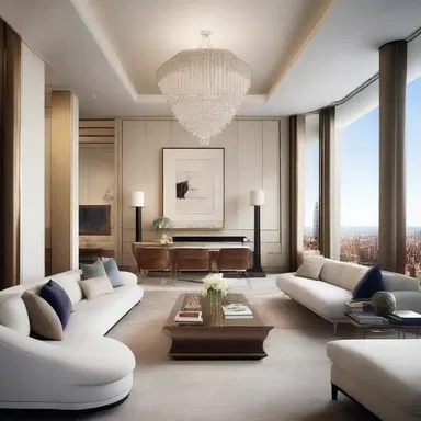 The luxurious penthouse in the heart of Vanity Fair featured stunning architecture and exquisite interior design.