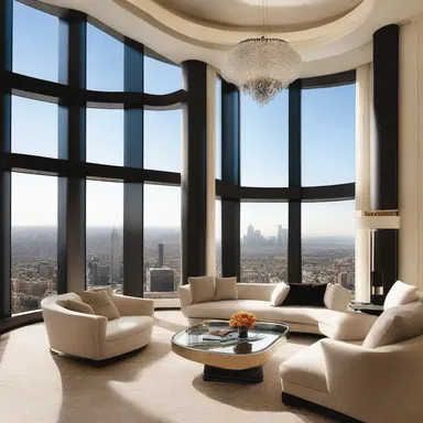 The luxurious penthouse in the heart of Vanity Fair featured stunning architecture and exquisite interior design.