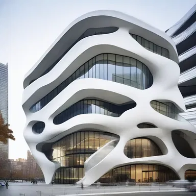 The innovative building design incorporated a dynamic cam stroke to create a sense of movement and fluidity.