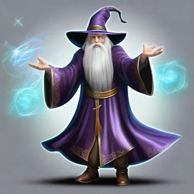 The wizard's powers were at an intermediate level, allowing him to perform some advanced spells but not yet mastering the most powerful magic.