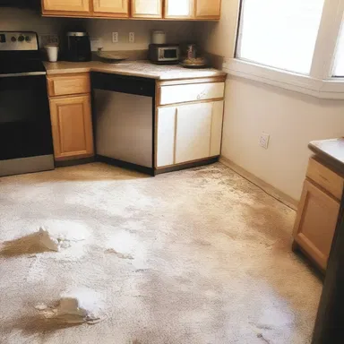 I wanted to make a cake, but I accidentally spilled flour on the floor. It's an intermediate to getting a cake, a floor is now covered.