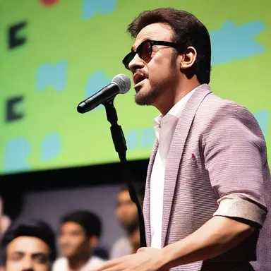 The comedian interacted with the audience, encouraging enquirers to shout out punchlines.