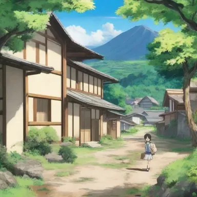 The protagonist in the anime series lived in a peaceful lowland village.