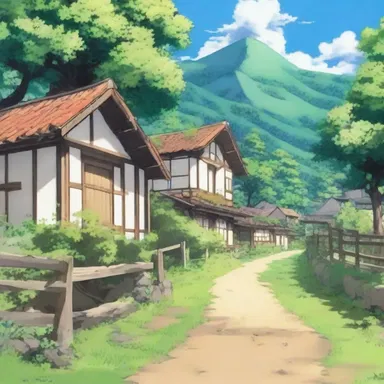 The protagonist in the anime series lived in a peaceful lowland village.