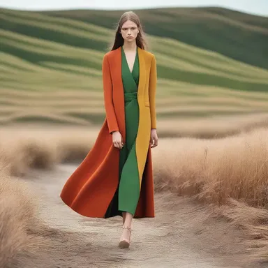 The designer showcased a collection inspired by the colors and textures of the lowland landscapes.