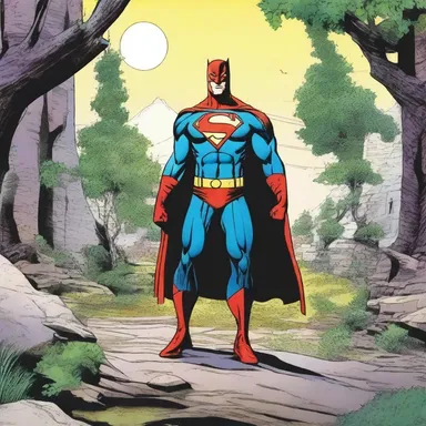 In the comic book, the superhero's secret base is hidden in a hidden lowland.