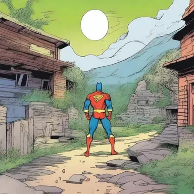 In the comic book, the superhero's secret base is hidden in a hidden lowland.