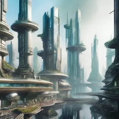 The science fiction novel described a futuristic city built on a reclaimed lowland.