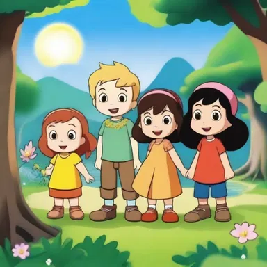 In the animated series, the lovable characters embark on an adventure through a magical lowland.