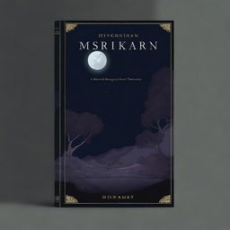 A high-quality digital art image portraying a book cover with a dark colour palette